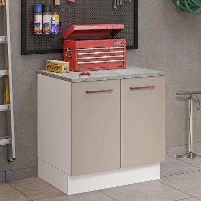 Balcão Multiuso 80cm 2 Portas Branco/crema Madesa