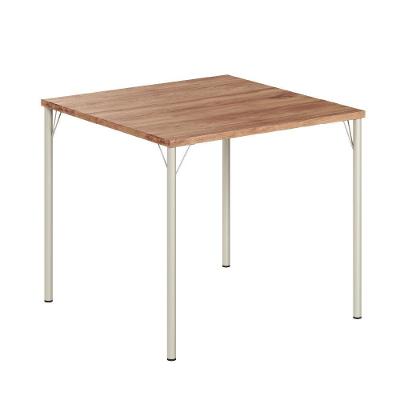 Mesa De Jantar Tampo Freijó E Tubos Prata 1545 Carraro