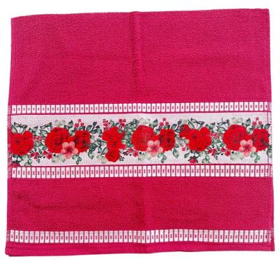 Toalha De Rostotransfer Felpuda Floral 42cm X 72cm Savitex Marsala