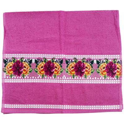 Toalha De Rostotransfer Felpuda Floral 42cm X 72cm Savitex Rosa