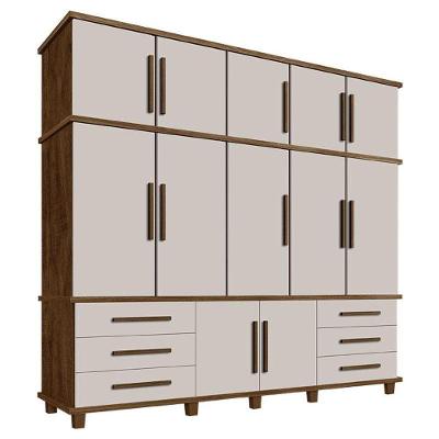 Guarda Roupa Casal Londres Malbec Off White - Luapa Móveis