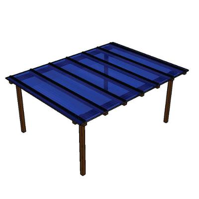 Kit Policarbonato Azul 6mm 4,00m X 3,00m - Perfis Naturais