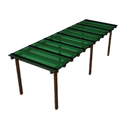 Kit Policarbonato Verde 4mm 6,00m X 2,00m - Perfis Naturais
