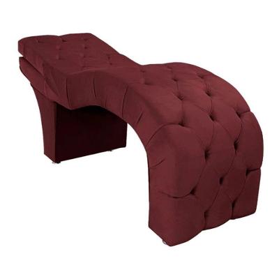 Maca Estética Estofada Reclinável Ergonômica Suede Marilia Cor:bordô