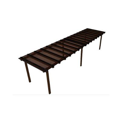 Kit Policarbonato Bronze 4mm 8,00m X 1,50m - Perfis Naturais