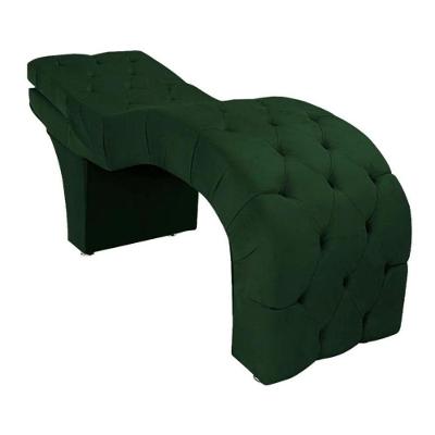Maca Estética Estofada Reclinável Ergonômica Suede Tati Cor:verde
