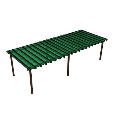 Kit Policarbonato Verde 4mm 10,00m X 2,00m - Perfis Naturais