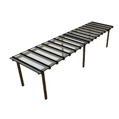 Kit Policarbonato Branco 4mm 8,00m X 1,50m - Perfis Naturais