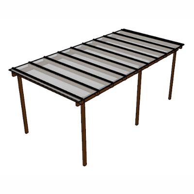 Kit Policarbonato Cristal 6mm 6,00m X 1,00m - Perfis Naturais