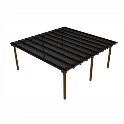 Kit Policarbonato Fume 6mm 6,00m X 6,00m - Perfis Naturais