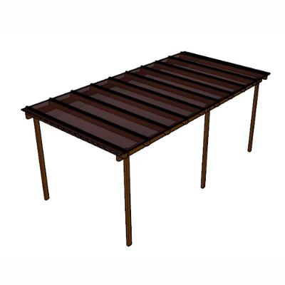 Kit Policarbonato Bronze 6mm 6,00m X 1,00m - Perfis Naturais