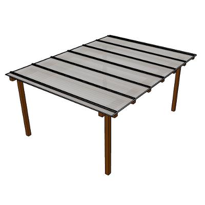 Kit Policarbonato Branco Refletivo 6mm 4,00m X 3,00m - Perfis Naturais
