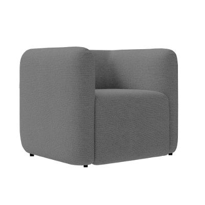 Poltrona Sala De Estar Decorativa Laguna Bouclê K01 - D'rossi Cor Cinza