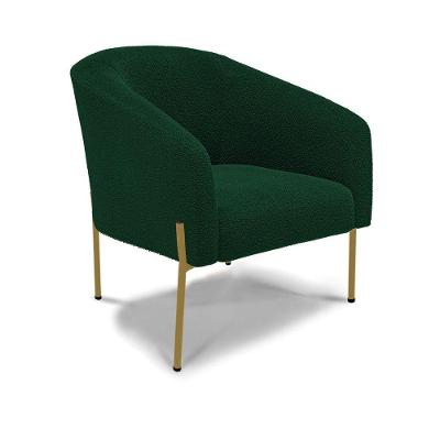Poltrona Decorativa Pé De Ferro Dourado Stella Bouclê D03 - D'rossi Cor Verde