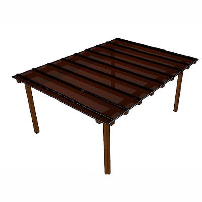Kit Policarbonato Bronze 4mm 4,00m X 3,00m - Perfis Naturais