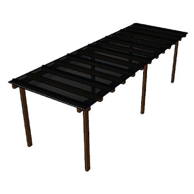 Kit Policarbonato Fume 4mm 6,00m X 1,00m - Perfis Naturais