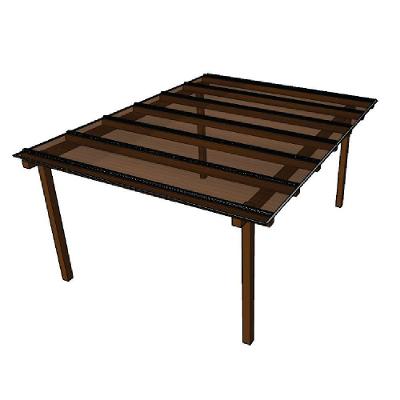 Kit Policarbonato Bronze 6mm 4,00m X 1,00m - Perfis Naturais