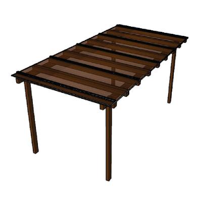Kit Policarbonato Bronze 4mm 4,00m X 1,00m - Perfis Naturais