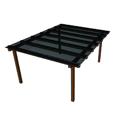 Kit Policarbonato Fume 6mm 4,00m X 1,00m - Perfis Naturais