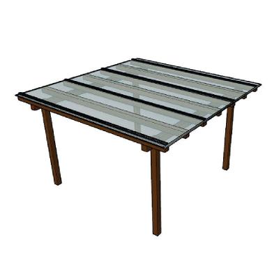 Kit Policarbonato Cristal 4mm 3,00m X 2,00m - Perfis Naturais