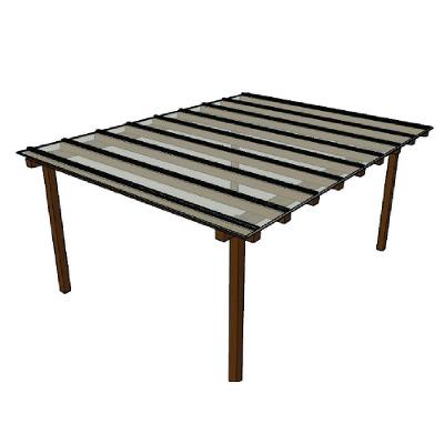 Kit Policarbonato Cristal 4mm 4,00m X 3,00m - Perfis Naturais