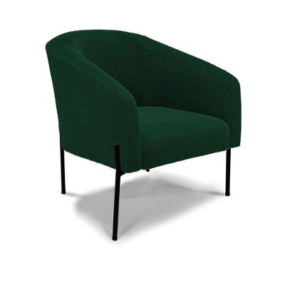 Poltrona Decorativa Pé De Ferro Preto Stella Bouclê D03 - D'rossi Cor Verde