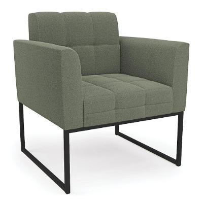 Poltrona Sala De Estar Industrial Preto Elisa Bouclê Menta D03 - D'rossi