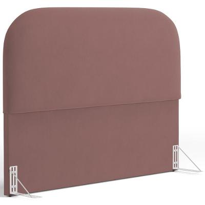 Cabeceira Cama Box Casal 140cm Orgânica Lanna W01 Suede Rosê - Lyam Decor