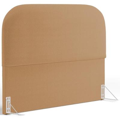 Cabeceira Cama Box King 195cm Orgânica Lanna W01 Bouclê Mostarda - Lyam Decor
