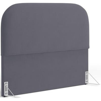 Cabeceira Cama Box Casal 140cm Orgânica Lanna W01 Suede Cinza - Lyam Decor