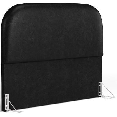 Cabeceira Cama Box King 195cm Orgânica Lanna W01 Couríssimo Preto - Lyam Decor