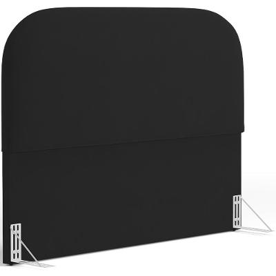Cabeceira Cama Box Queen 160cm Orgânica Lanna W01 Suede Preto - Lyam Decor