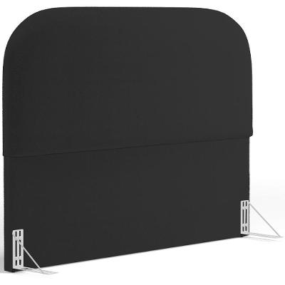 Cabeceira Cama Box Casal 140cm Orgânica Lanna W01 Bouclê Preto - Lyam Decor