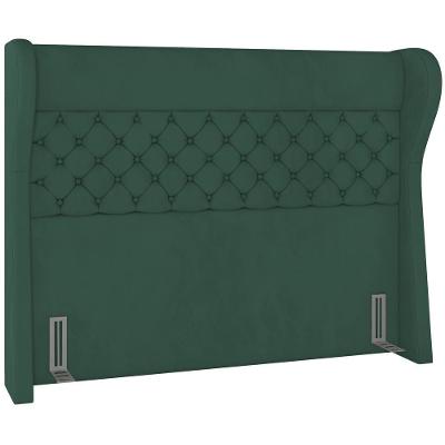 Cabeceira Cama Box Casal 140 Cm P05 Madrid Veludo Verde - Lyam Decor