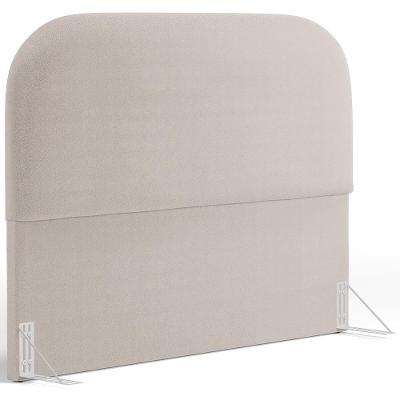 Cabeceira Cama Box Casal 140cm Orgânica Lanna W01 Bouclê Creme - Lyam Decor