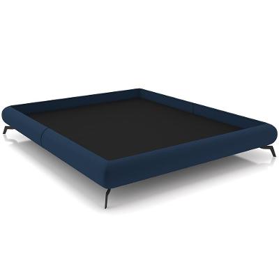 Cama Casal Queen Base Box Pés De Ferro Estilo Industrial 176cm Otto P05 Veludo Rosê - Lyam Decor