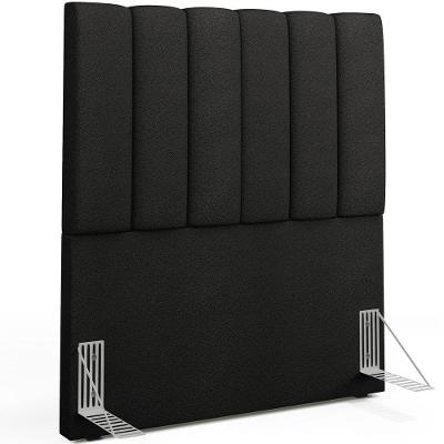 Cabeceira Cama Box Painel Solteiro 100 Cm Dália W01 Poliéster Preto - Lyam