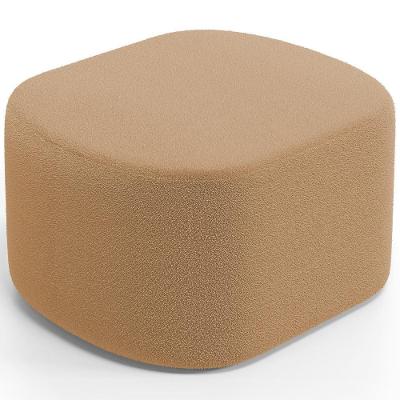 Puff Decorativo Orgânico Para Living Quarto 70cm Doha W01 Bouclê Mostarda - Lyam Decor
