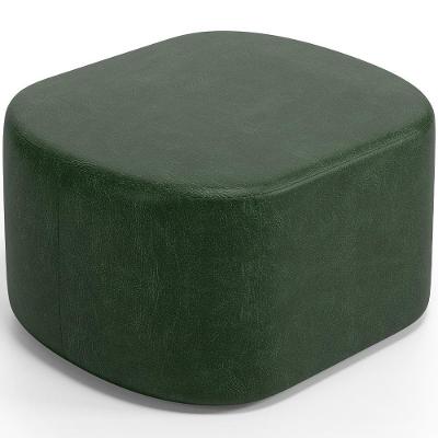 Puff Decorativo Orgânico Para Living Quarto 70cm Doha W01 Couríssimo Verde Musgo - Lyam Decor