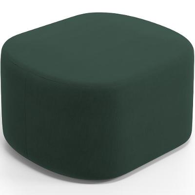 Puff Decorativo Orgânico Para Living Quarto 70cm Doha W01 Suede Verde Musgo - Lyam Decor