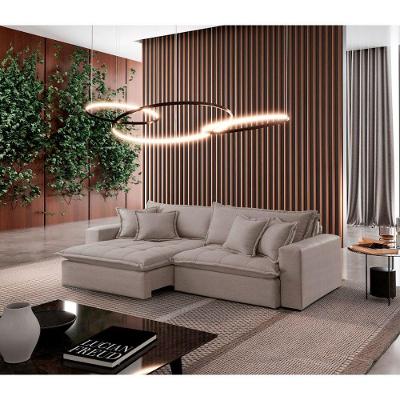 Sofá Zen Linho 02 Módulos 80 Cm B25 Meu Sofá Online A230 Linho Cinza