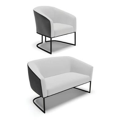 Namoradeira E Poltrona Industrial Preto Stella Pto-linho D03 - D'rossi Cor Cinza
