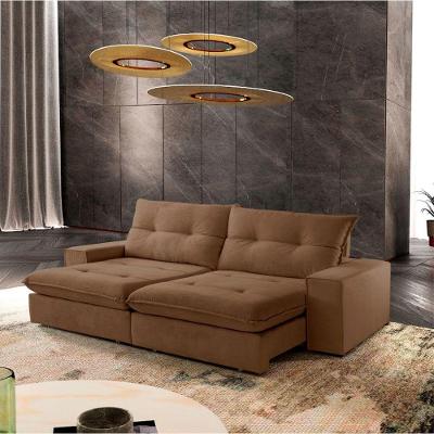 Sofá Athenas Veludo 02 Módulos 100 Cm B25cm Meu Sofá Online B016 Veludo Marrom