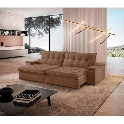 Sofá Lua Veludo 02 Módulos 80 Cm B25cm Meu Sofá Online B016 Veludo Marrom