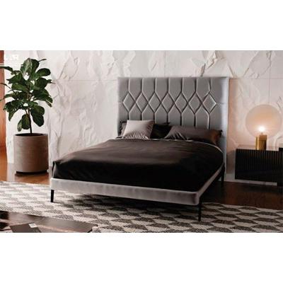 Cabeceira Itália Casal 138 Cm Suede Meu Sofá Online Cinza