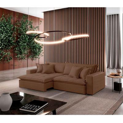 Sofá Zen Veludo 02 Módulos 100 Cm B25 Meu Sofá Online B016 Veludo Marrom