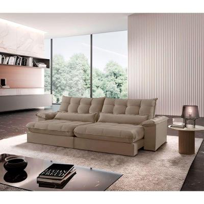 Sofá Classic Veludo 02 Módulos 100 Cm B25 Meu Sofá Online B002 Veludo Capuccino