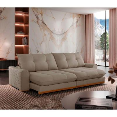 Sofá Argo Veludo 02 Módulos 90 Cm B25cm Meu Sofá Online B002 Veludo Capuccino