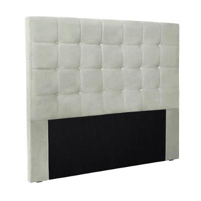 Cabeceira Cama Box Solteiro 90 Cm Verona Veludo S04 Cor Prata