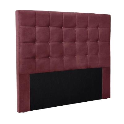 Cabeceira Cama Box Solteiro 90 Cm Verona Veludo S04 Cor Vinho